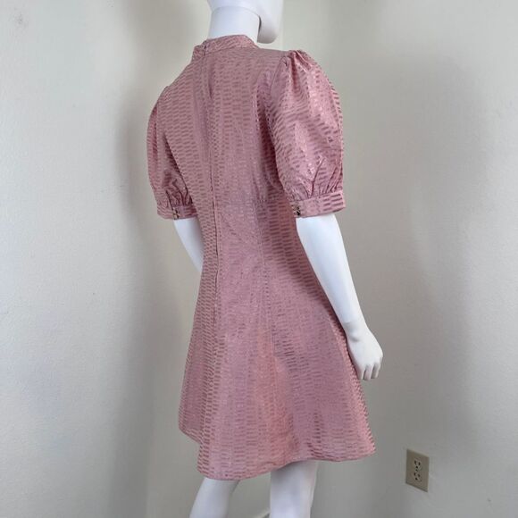 Keepsake The Label Wonder Women Size M Mock Neck Pink Fit & Flare Mini NEW Dress - Picture 12 of 16